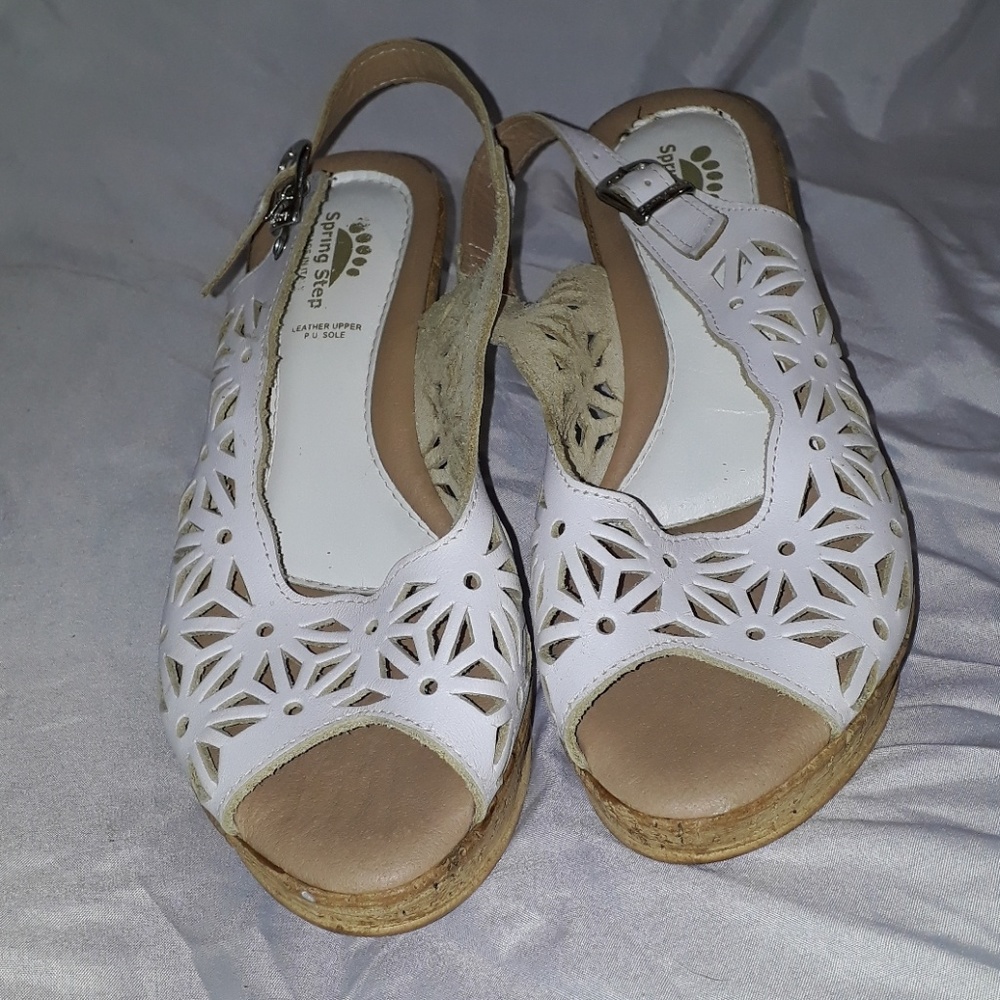 Spring Step White Shoes Made In Italy - Picture 4 of 7